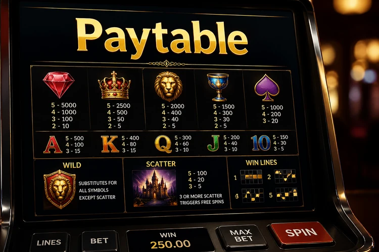 Paytable