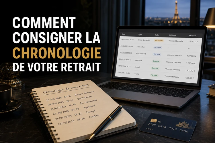 Comment consigner la chronologie de votre retrait